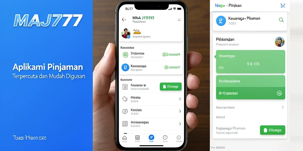Antarmuka MAJ777 yang sederhana dan mudah digunakan untuk pengajuan pinjaman.